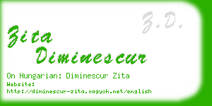 zita diminescur business card